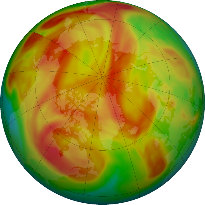 Arctic ozone map for 06 April 2018